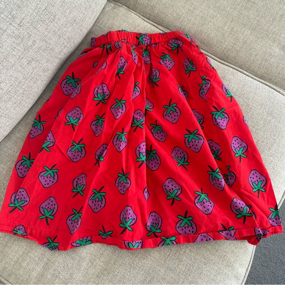 Hanna Andersson Red Skirt with Strawberry Design